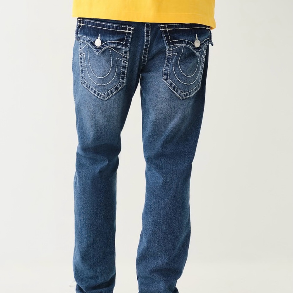Men’s True Religion Geno Relaxed Slim Jeans Denim Streetwear Casual
